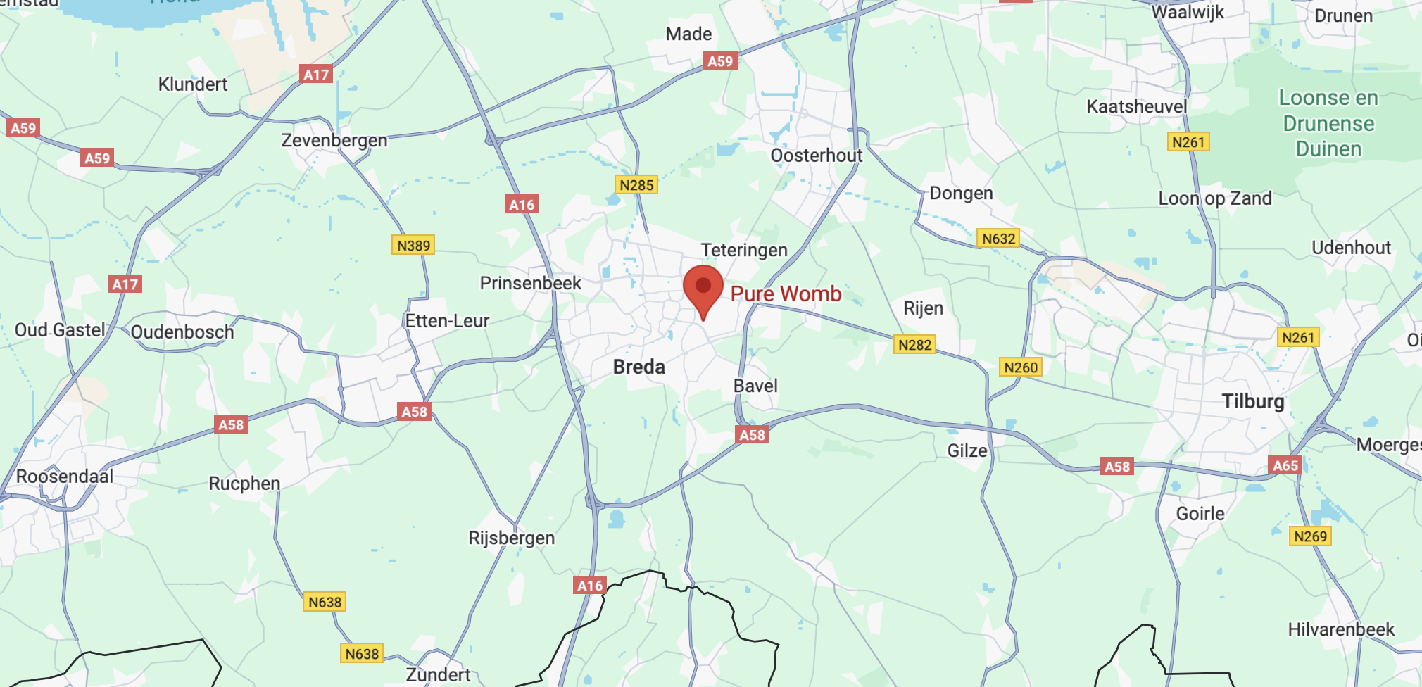 Kaart van Hooghout 60, 4817ED Breda